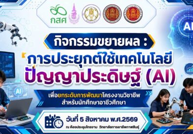 จัดกิจกรรมขยายผล : การประยุกต์ใช้เทคโนโลยีปัญญาประดิษฐ์ (AI)